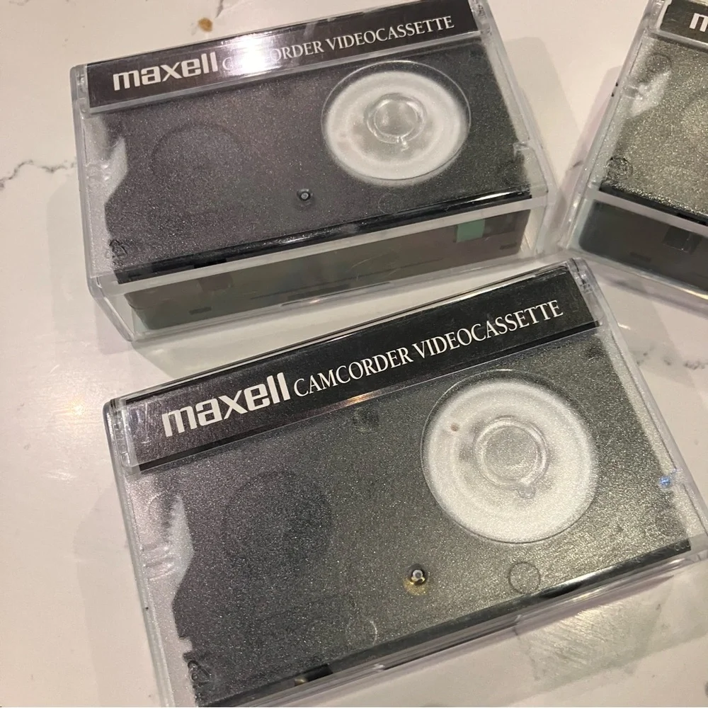 Lot of 6 JVC and Maxell VHS-C Camcorder Tapes, Blank Unused